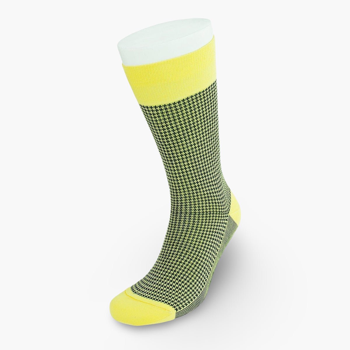 Short Navy Houndstooth Cotton Socks