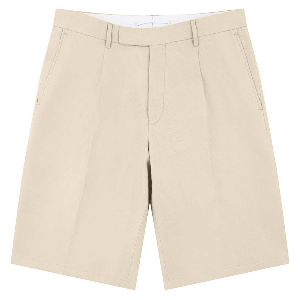 Tully Beige Linen Shorts
