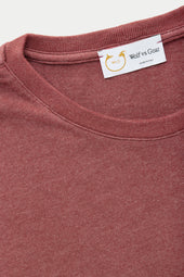 Heavyweight Short Sleeve Bamboo Sorona Jersey Crewneck Cabernet