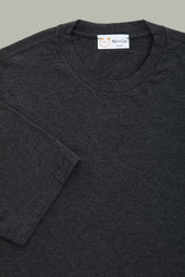Cotton Cashmere Short Sleeve Crew Neck Tee Fumo
