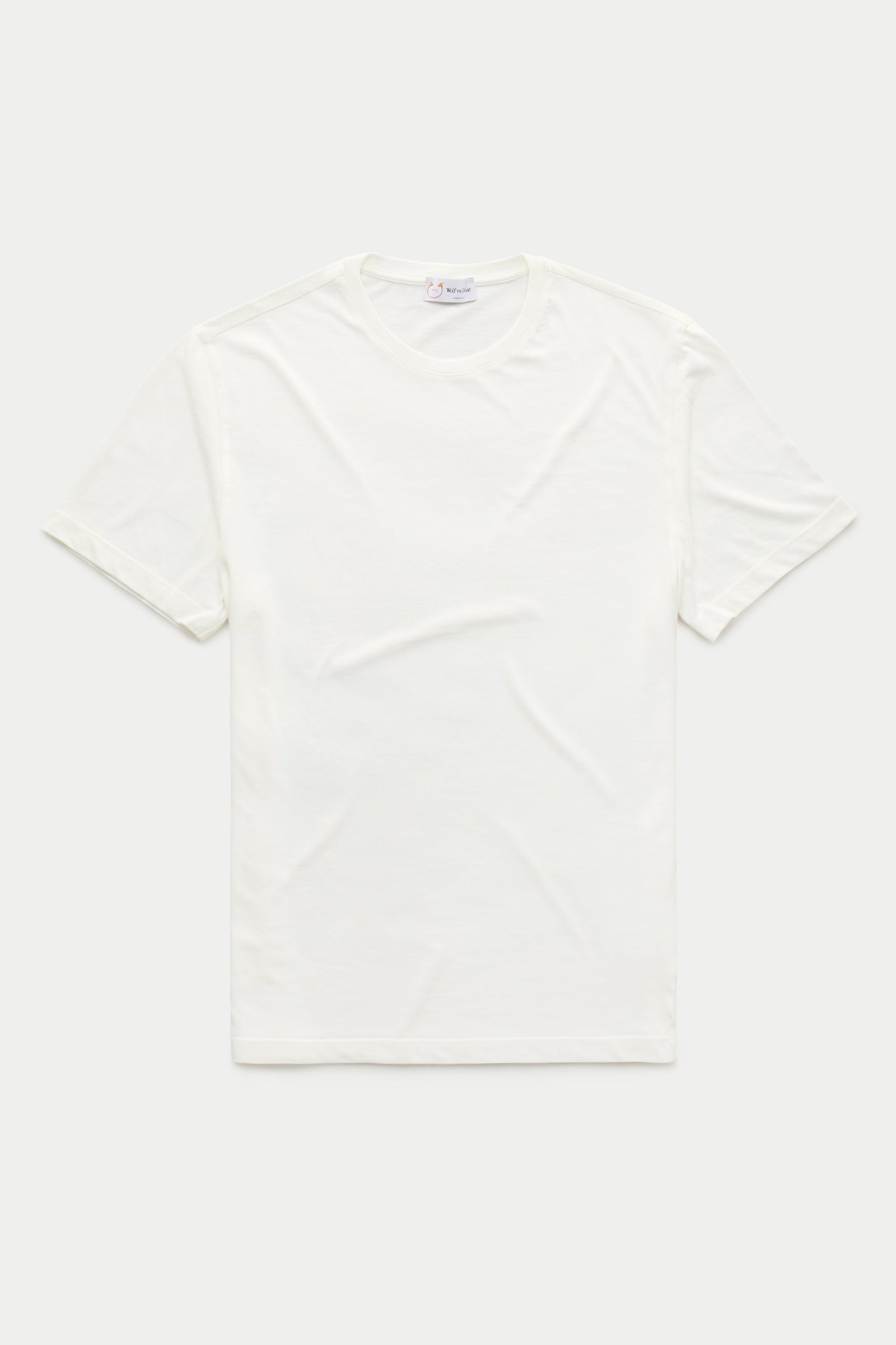 Heavyweight Short Sleeve Bamboo Sorona Jersey Crewneck Cloud Dancer