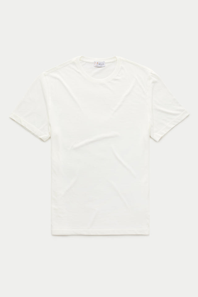 Heavyweight Short Sleeve Bamboo Sorona Jersey Crewneck Cloud Dancer