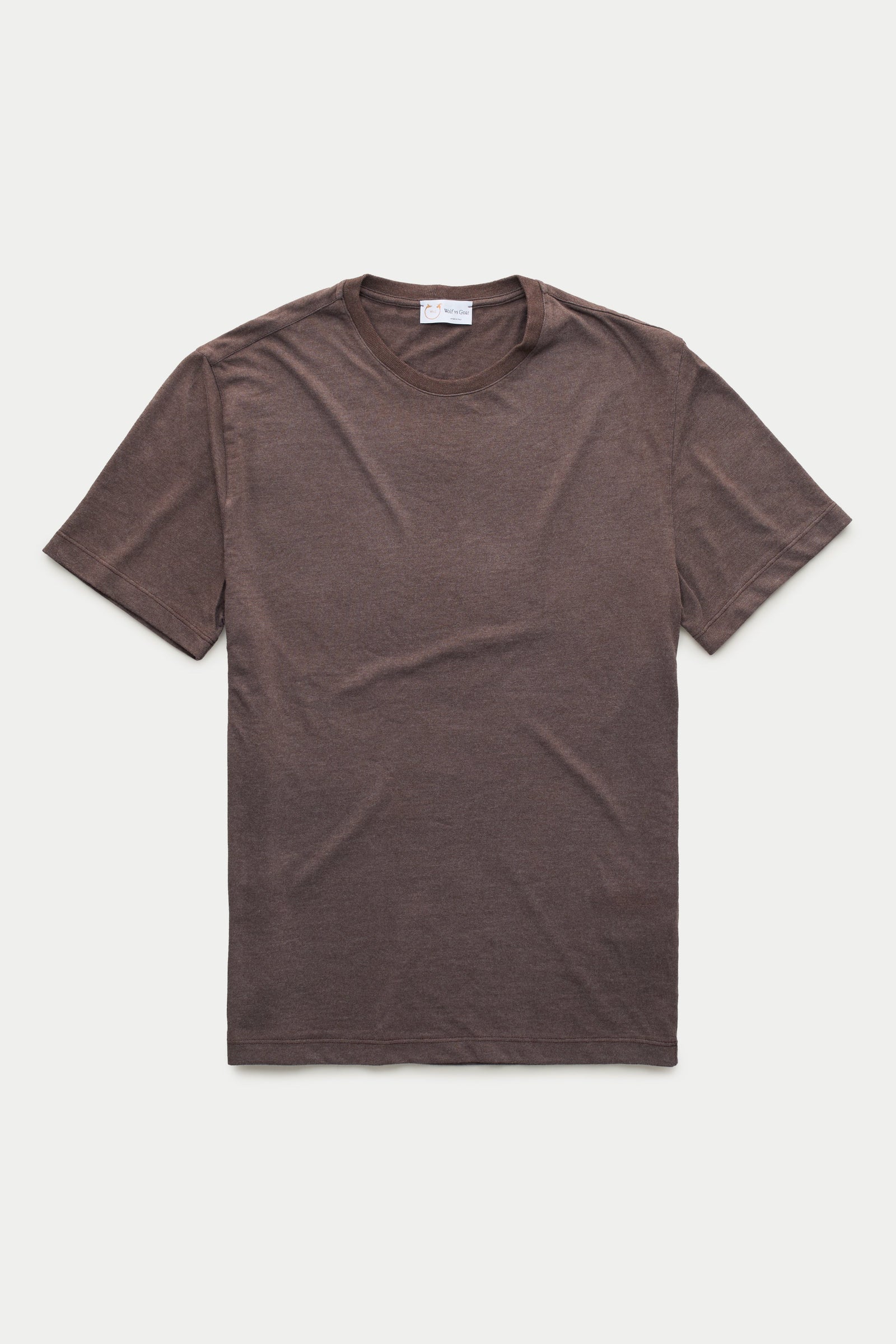 Heavyweight Short Sleeve Bamboo Sorona Jersey Crewneck Coffee Bean