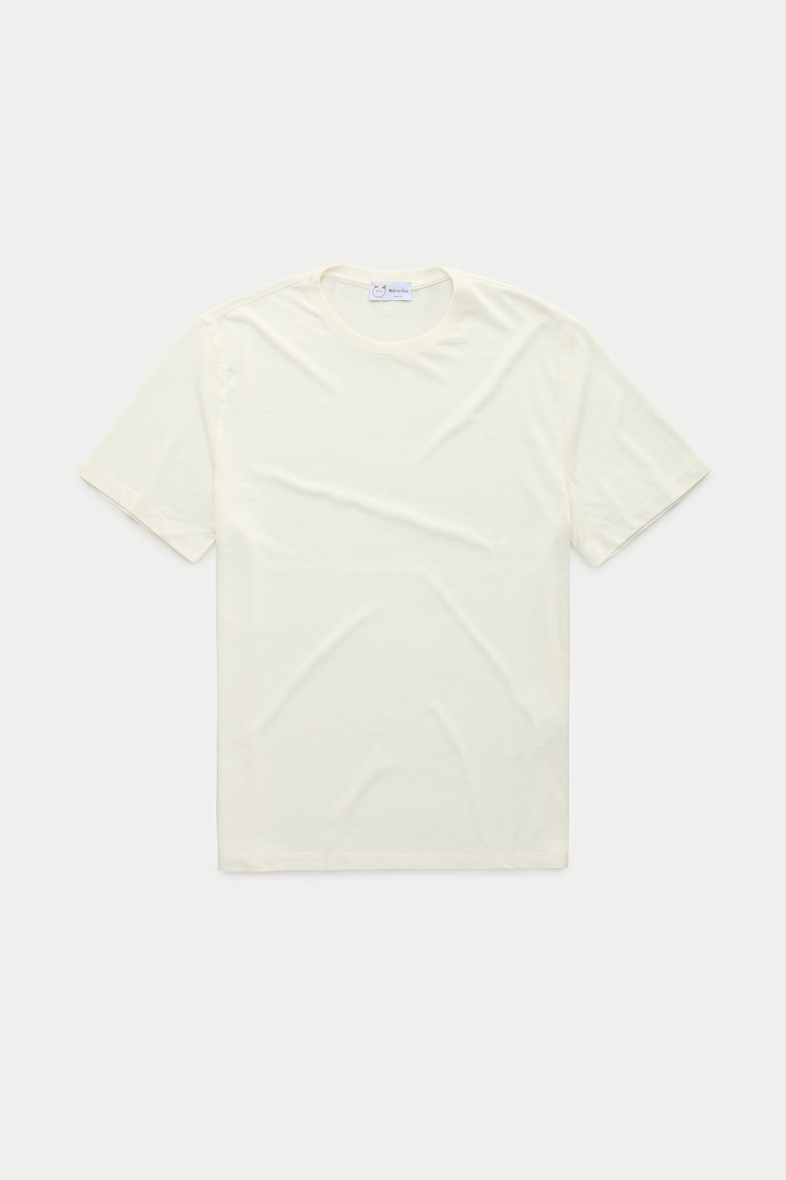 Light Weight Bamboo Sorona Short Sleeve Crew Neck T-Shirt Milk Frost