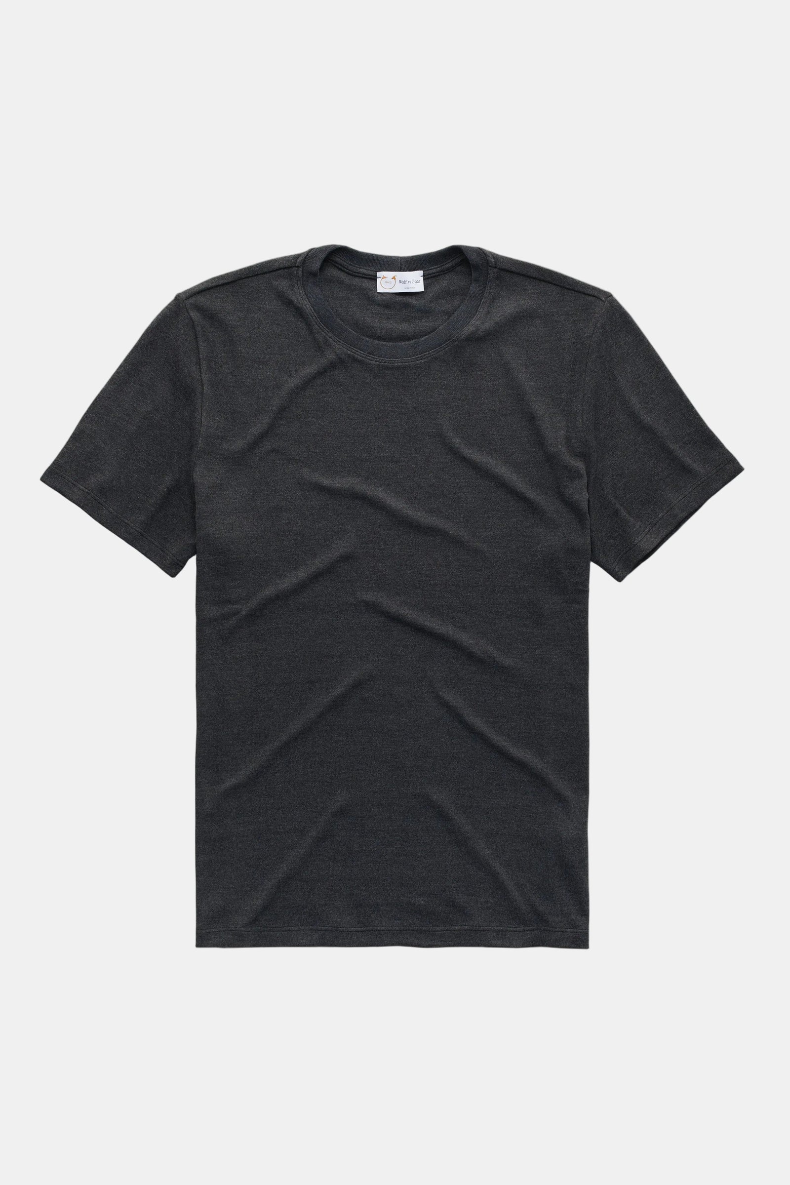 Heavyweight Bamboo Sorona Interlock Short Sleeve Crew Black