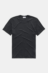 Heavyweight Bamboo Sorona Interlock Short Sleeve Crew Black