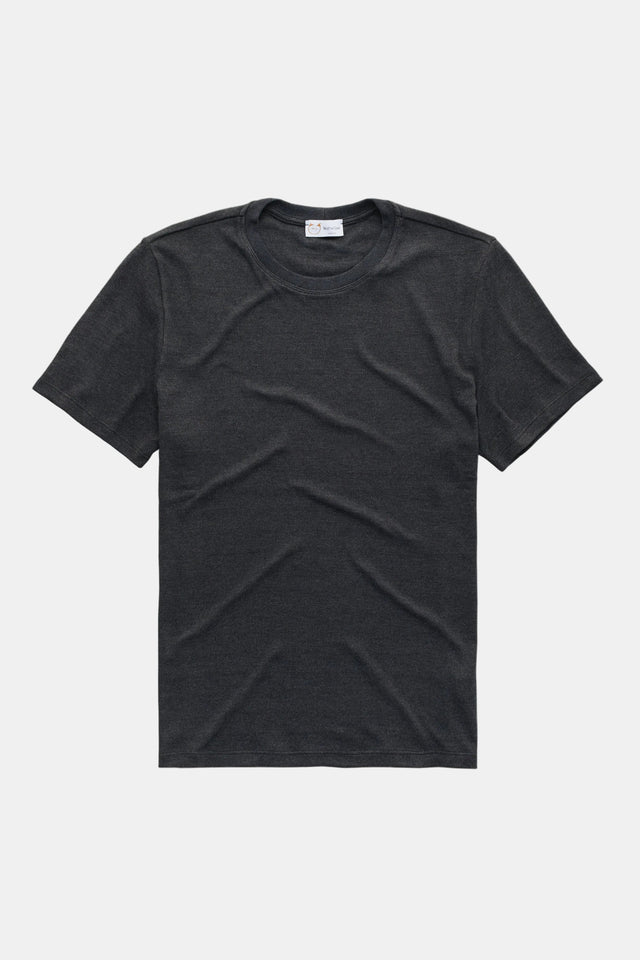 Heavyweight Bamboo Sorona Interlock Short Sleeve Crew Black