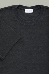 Heavyweight Bamboo Sorona Interlock Short Sleeve Crew Black