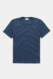 Heavyweight Bamboo Sorona Interlock Short Sleeve Crew Navy