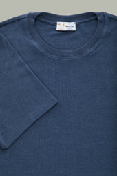 Heavyweight Bamboo Sorona Interlock Short Sleeve Crew Navy