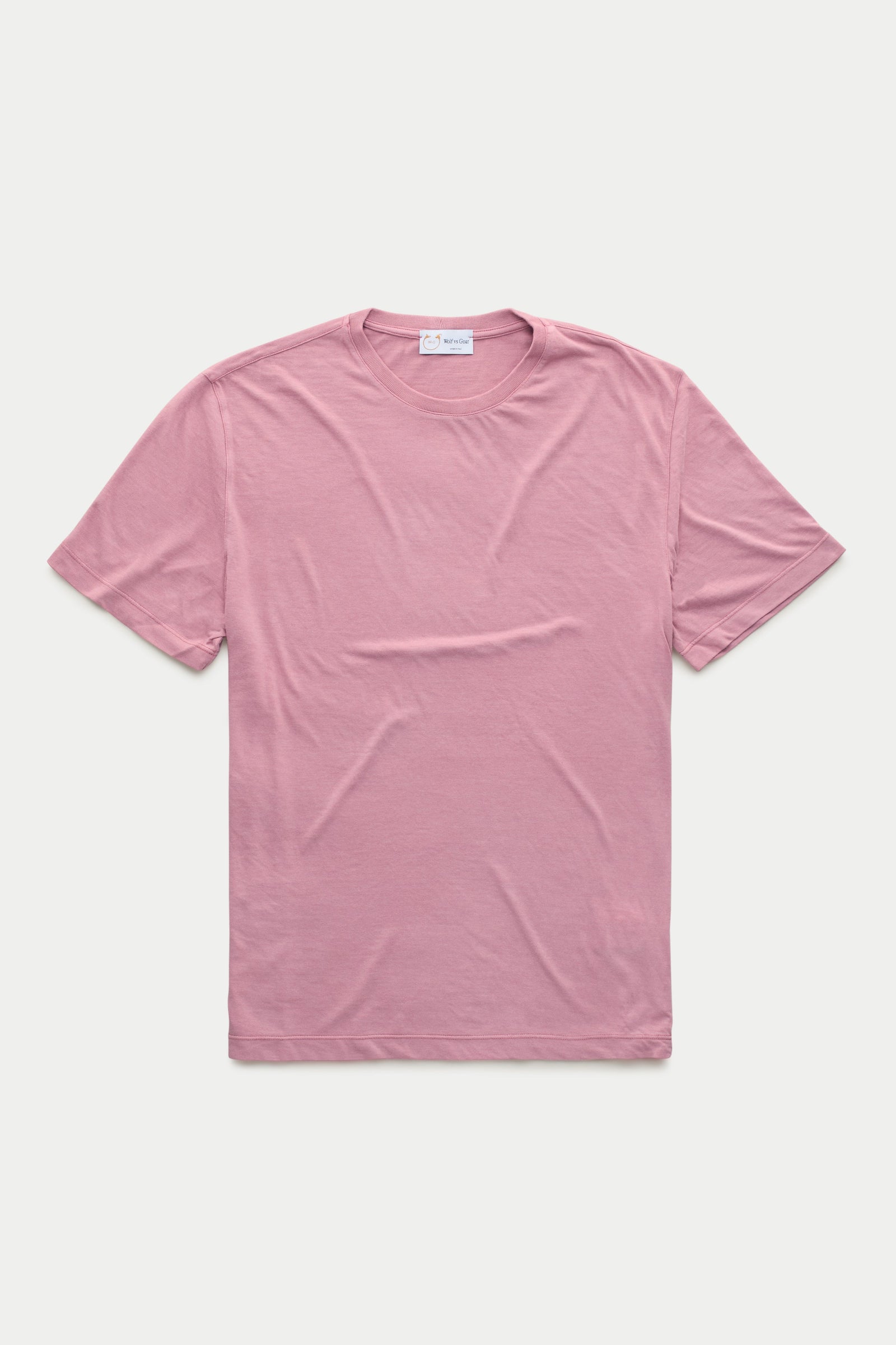 Light Weight Bamboo Sorona Short Sleeve Crew Neck T-Shirt Washed Plum