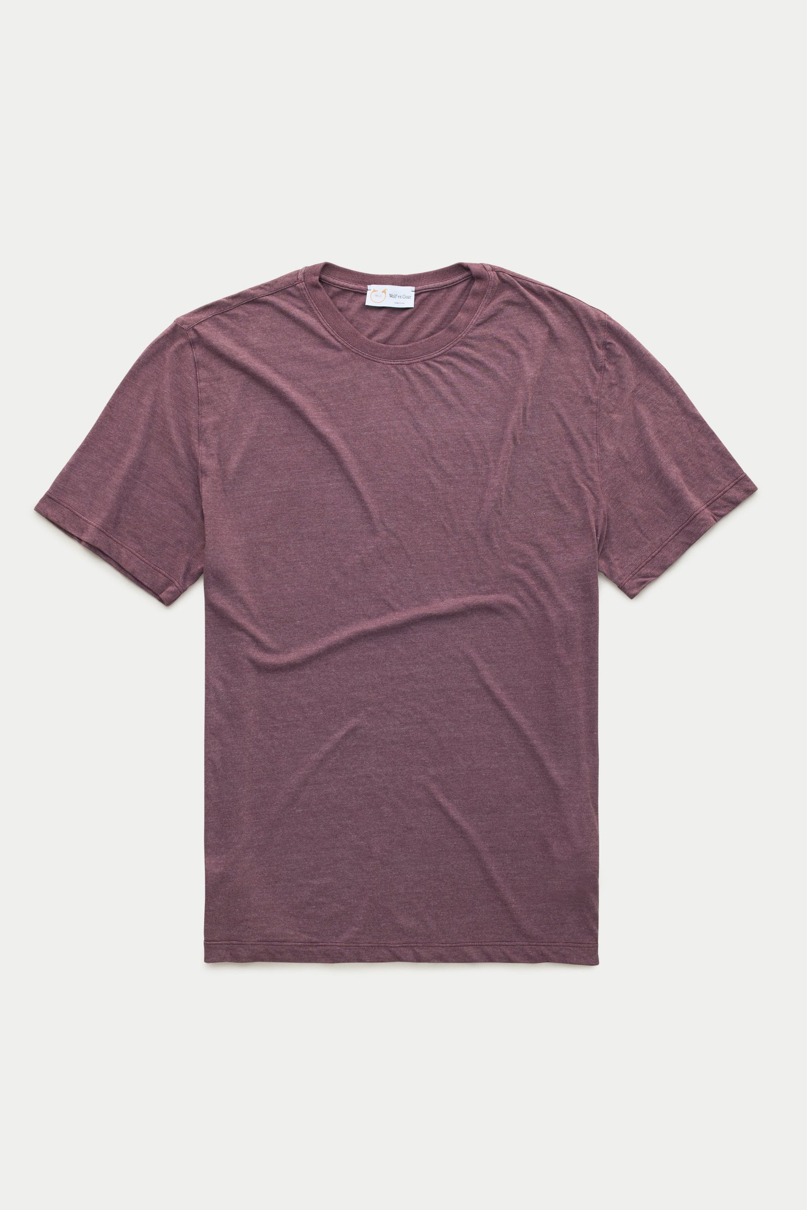 Light Weight Bamboo Sorona Short Sleeve Crew Neck T-Shirt Mulberry Wine