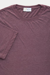 Light Weight Bamboo Sorona Short Sleeve Crew Neck T-Shirt Mulberry Wine