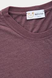 Light Weight Bamboo Sorona Short Sleeve Crew Neck T-Shirt Mulberry Wine
