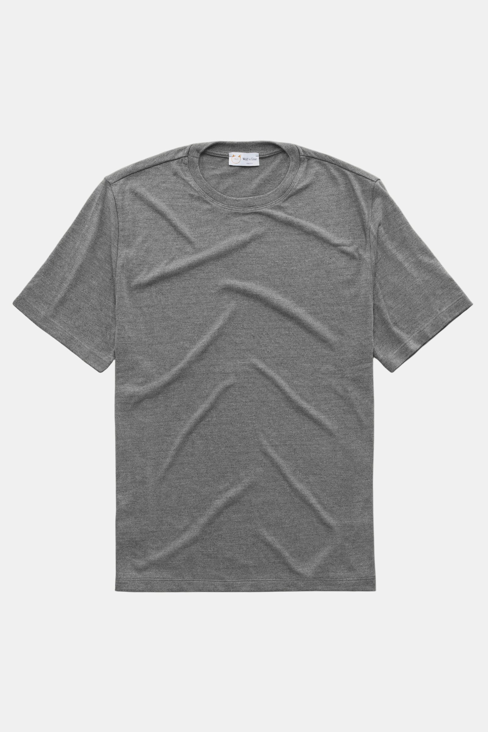 Light Weight Bamboo Sorona Short Sleeve Crew Neck Grey