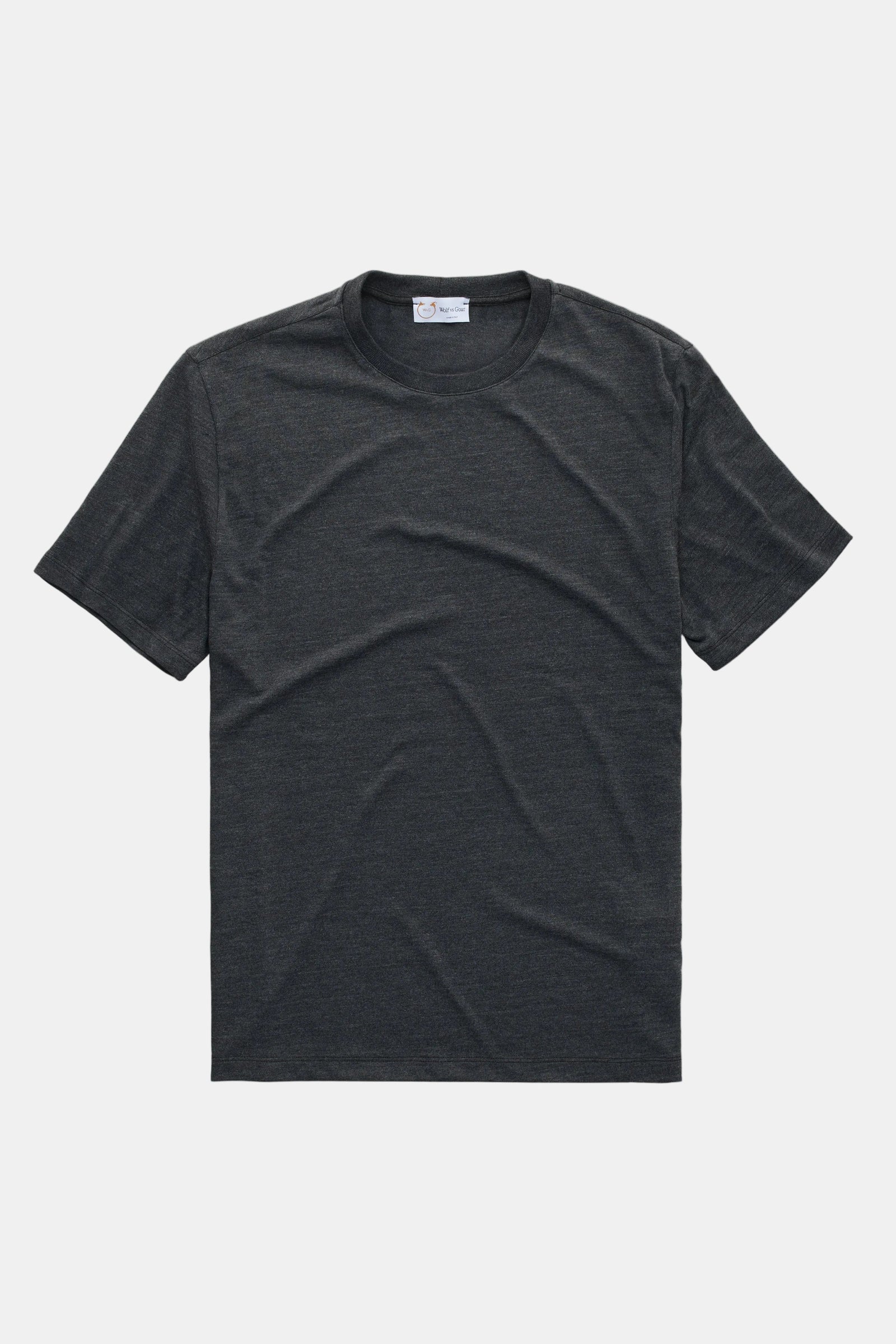 Heavyweight Short Sleeve Bamboo Sorona Jersey Crewneck Black