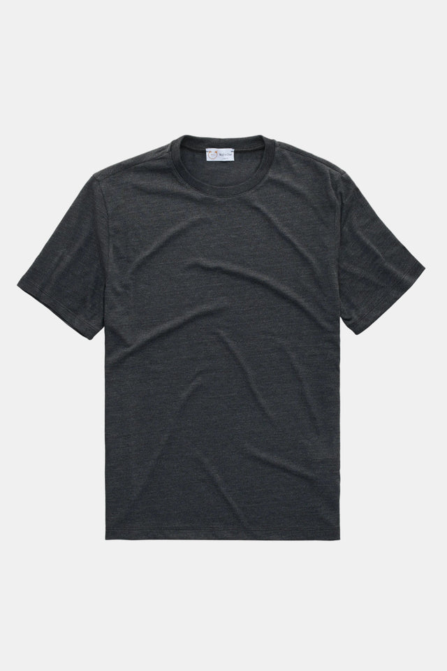 Heavyweight Short Sleeve Bamboo Sorona Jersey Crewneck Black