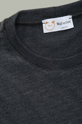 Heavyweight Short Sleeve Bamboo Sorona Jersey Crewneck Black
