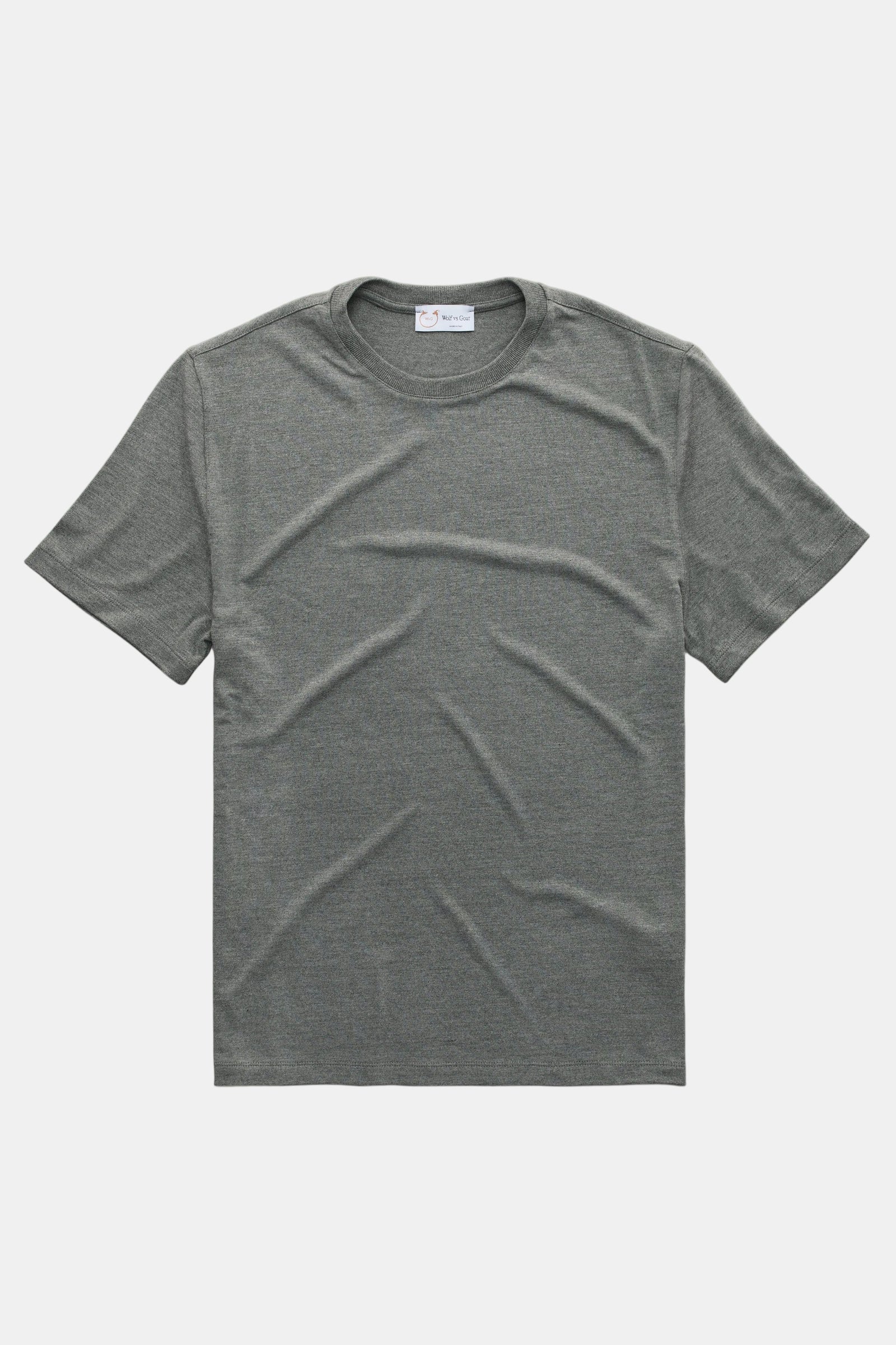 Heavyweight Short Sleeve Bamboo Sorona Jersey Crewneck Grey