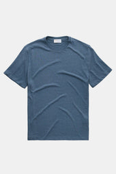 Heavyweight Short Sleeve Bamboo Sorona Jersey Crewneck Navy