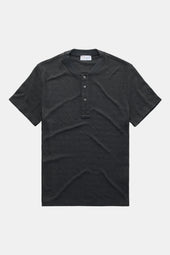 Henley Short Sleeve Bamboo Sorona Interlock Black