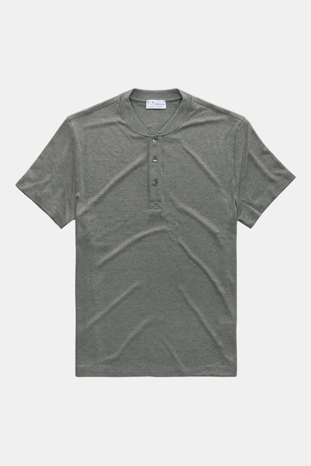 Henley Short Sleeve Bamboo Sorona Interlock Grey