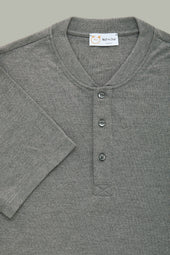 Henley Short Sleeve Bamboo Sorona Interlock Grey
