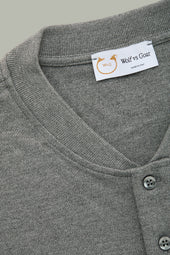 Henley Short Sleeve Bamboo Sorona Interlock Grey