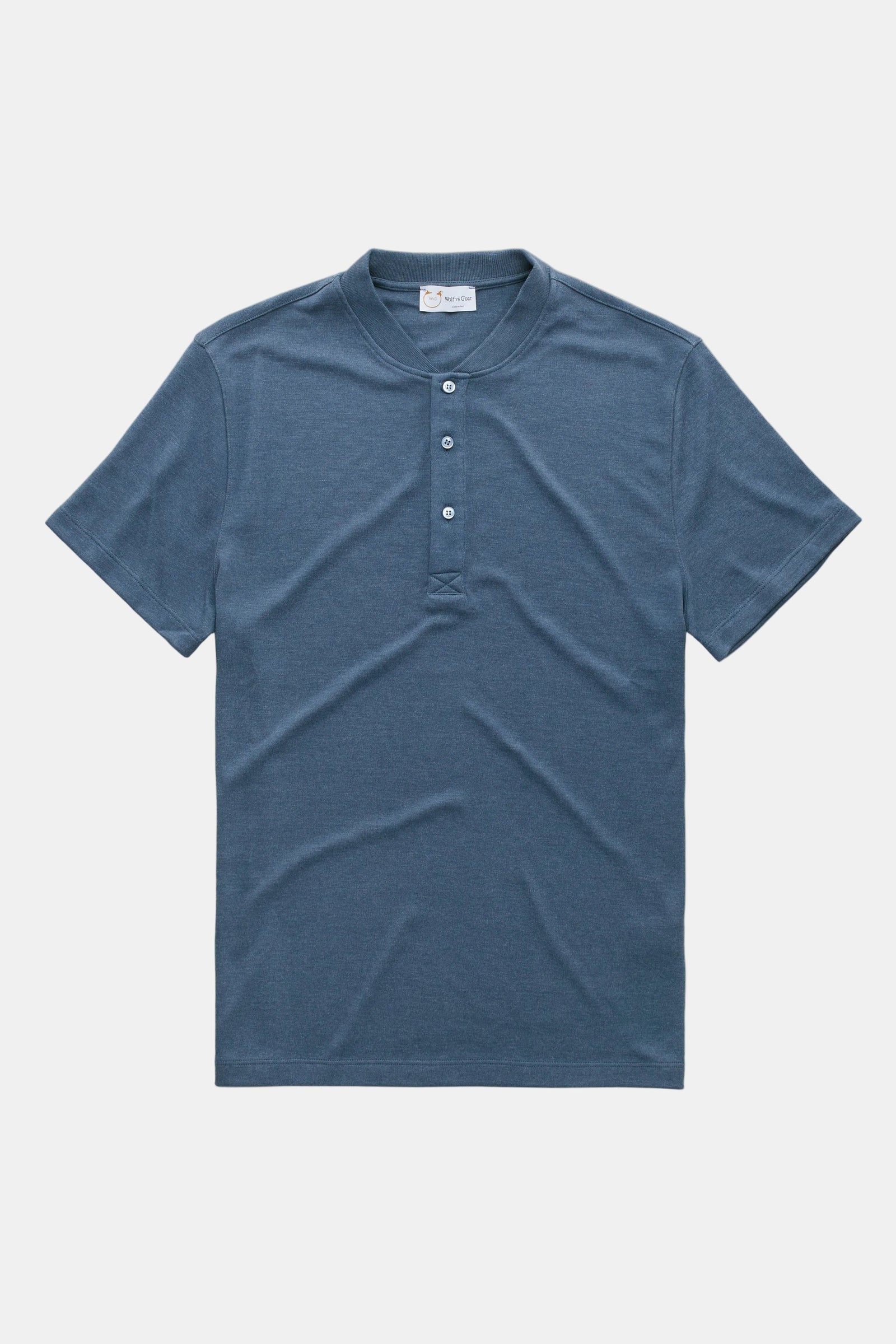 Henley Short Sleeve Bamboo Sorona Interlock Navy