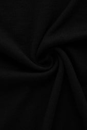 Short Sleeve Wool Knitted Henley Black
