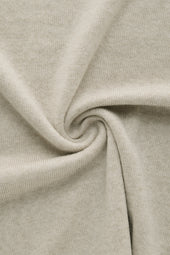 Short Sleeve Wool Knitted Henley Ecru