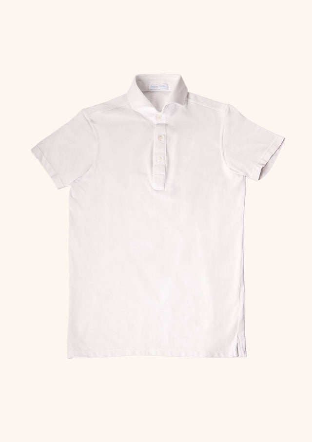 White Short Sleeved Polo Shirt