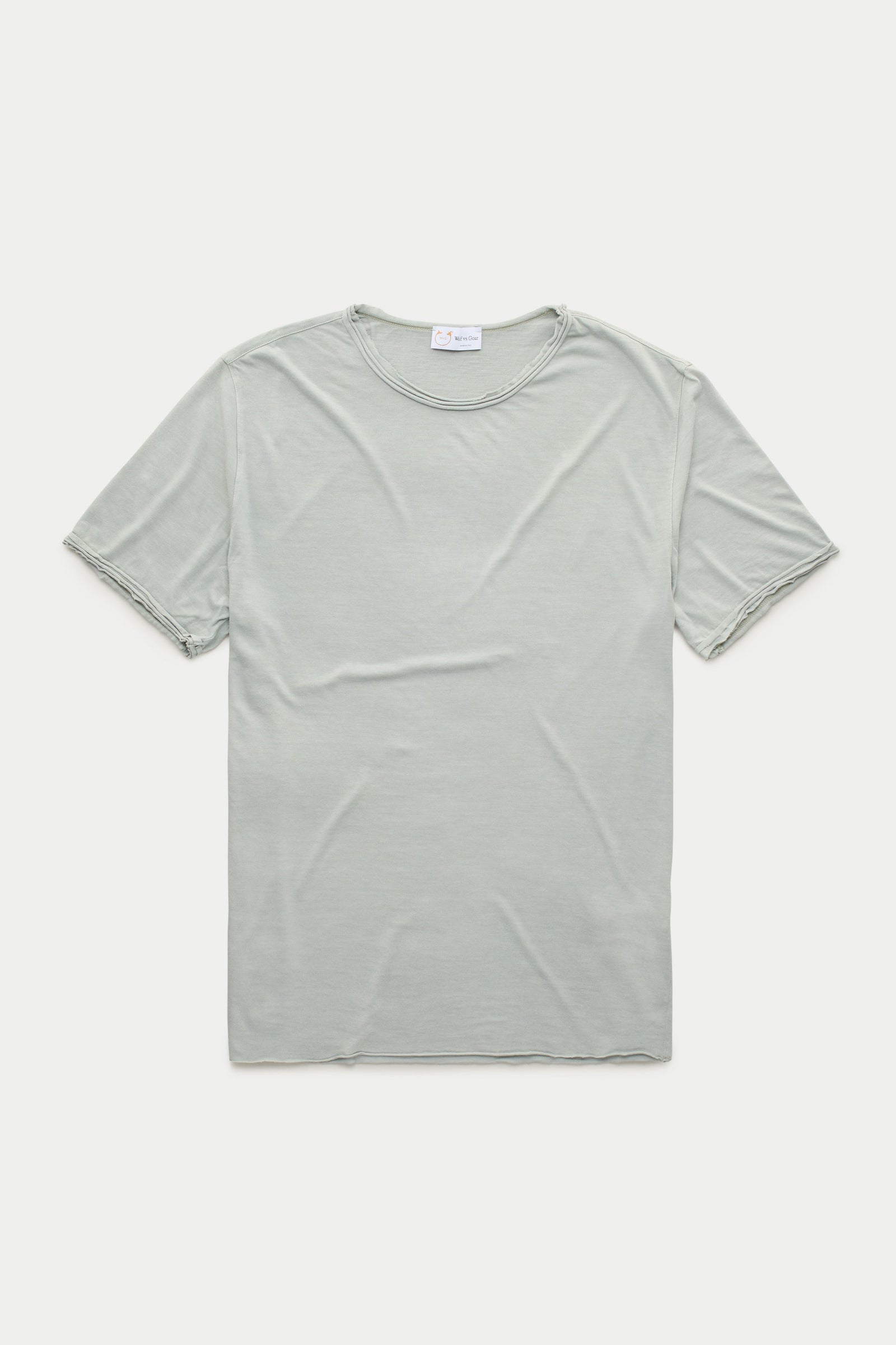 Light Weight Bamboo Sorona Short Sleeve Roll Neck T-Shirt Steel