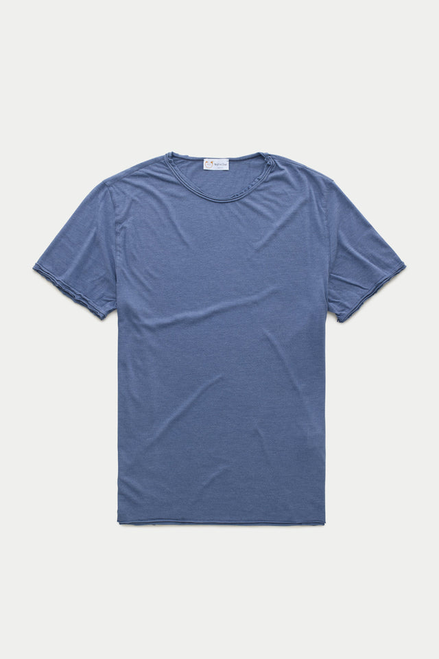 Light Weight Bamboo Sorona Short Sleeve Roll Neck T-Shirt Costal Fjord