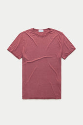 Light Weight Bamboo Sorona Short Sleeve Roll Neck T-Shirt Rosewood
