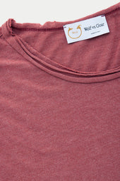 Light Weight Bamboo Sorona Short Sleeve Roll Neck T-Shirt Rosewood