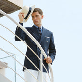 Belgrave Navy Double Breasted Wool Blazer