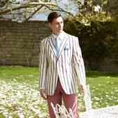 Edgar Cream and Navy Stripe Jacket