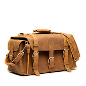 Side Pocket Leather Duffle Bag