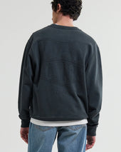 Sidney Washed Embroidered Loopback Cotton Sweatshirt