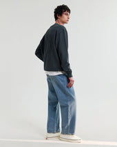 Sidney Washed Embroidered Loopback Cotton Sweatshirt