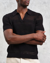 Siena Pointelle Knitted Polo