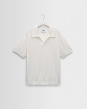Siena - Ecru Boucle Knitted Polo Shirt