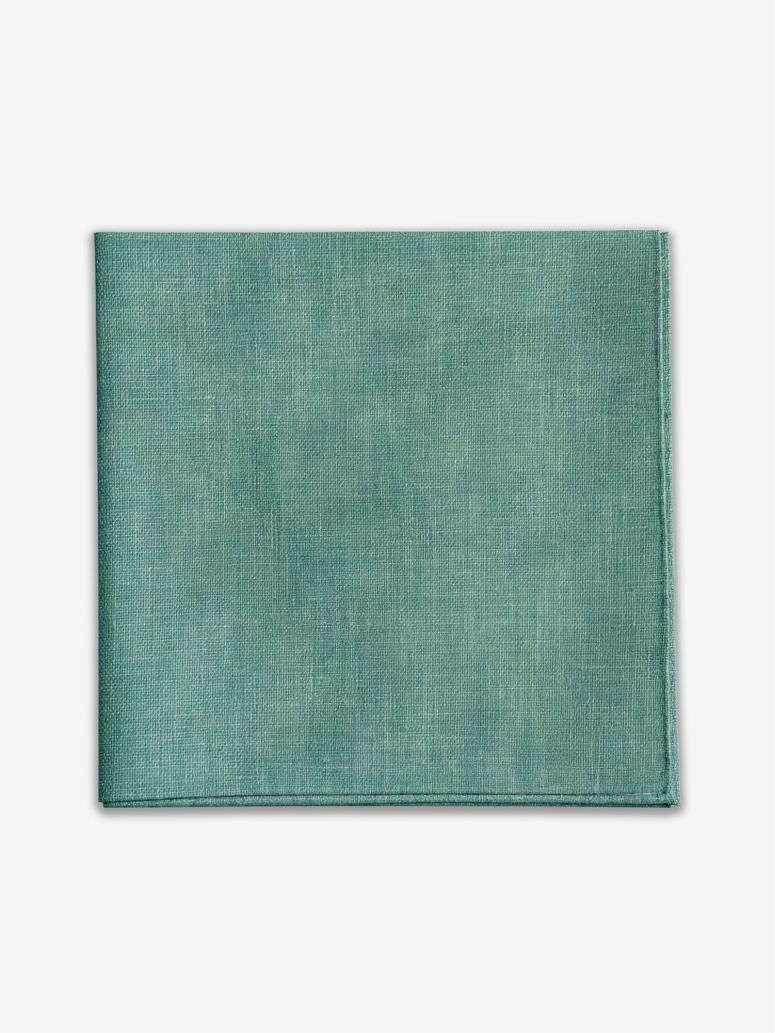 Green Silk Pocket Square Bari