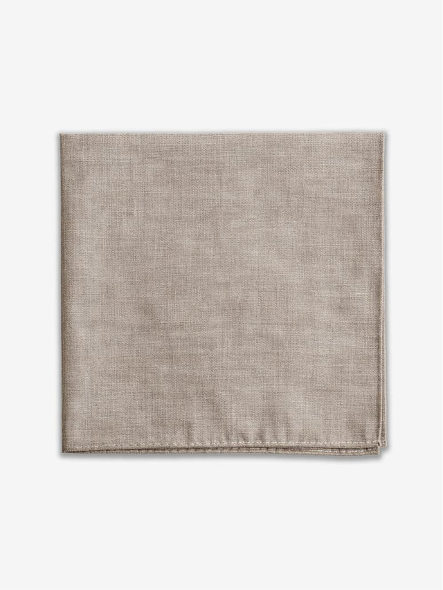 Mocha Silk Pocket Square Bari