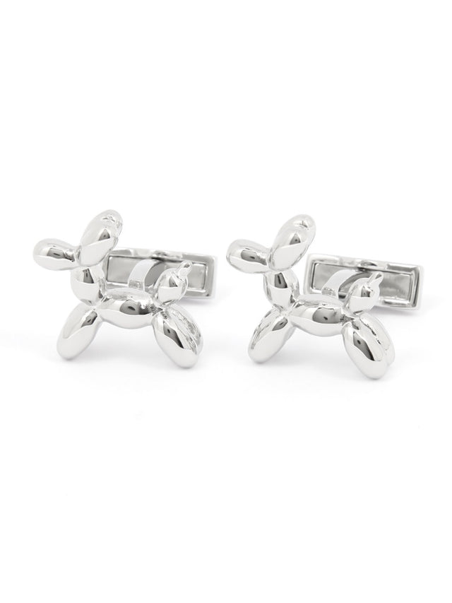 Silver balloon dog cufflinks Jeff II