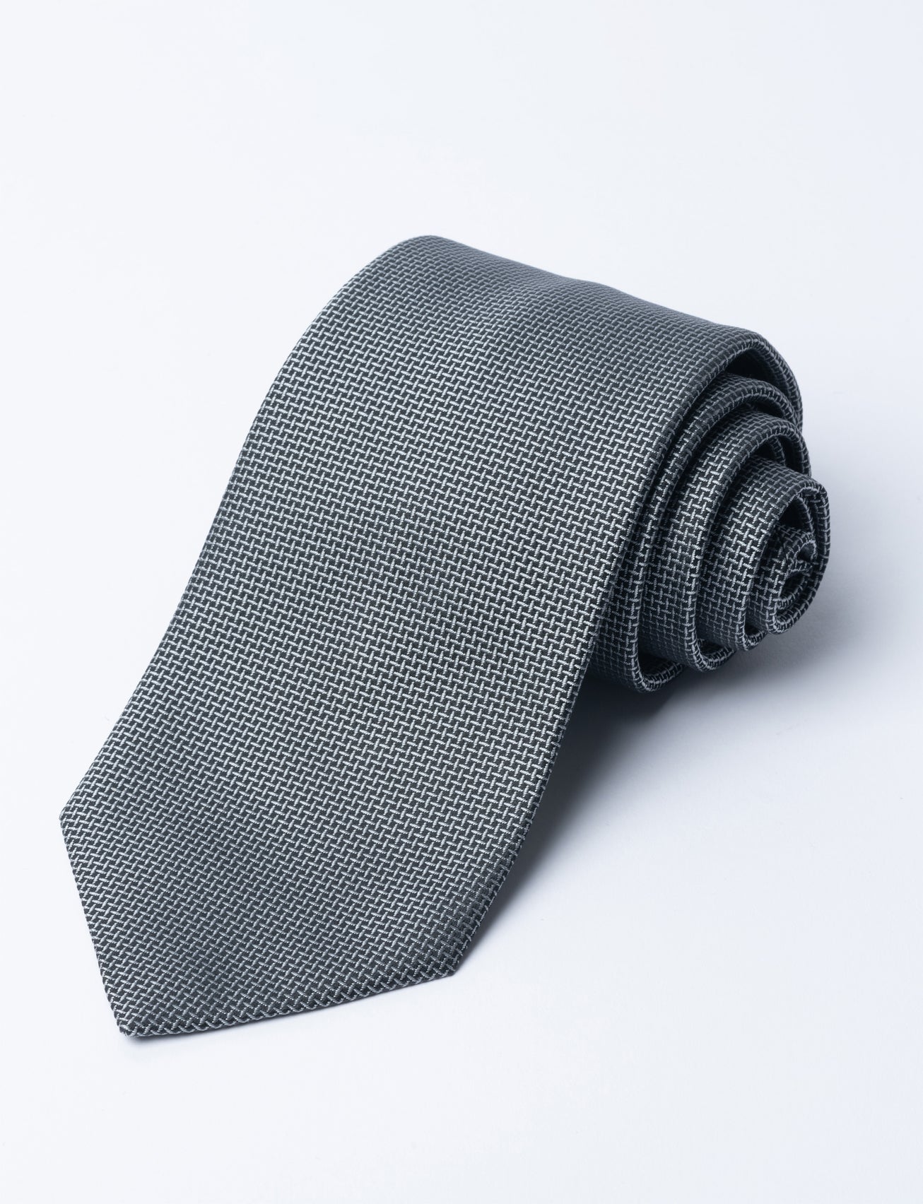 Silver Cundey weave tie