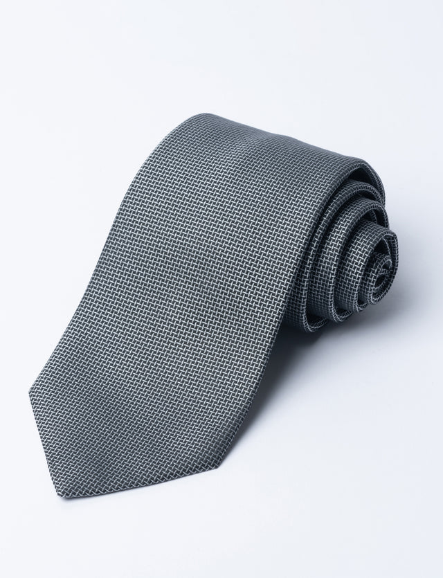 Silver Cundey weave tie