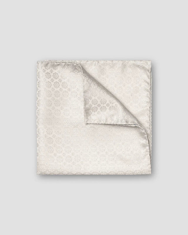 Silver Evening Silk Pocket Square