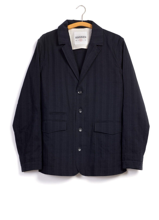 SIMON | Open Back Blazer | Black Stripe